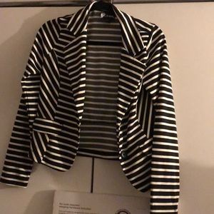 Black and white blazer
